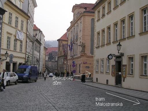 Turning into Míšeňská Street