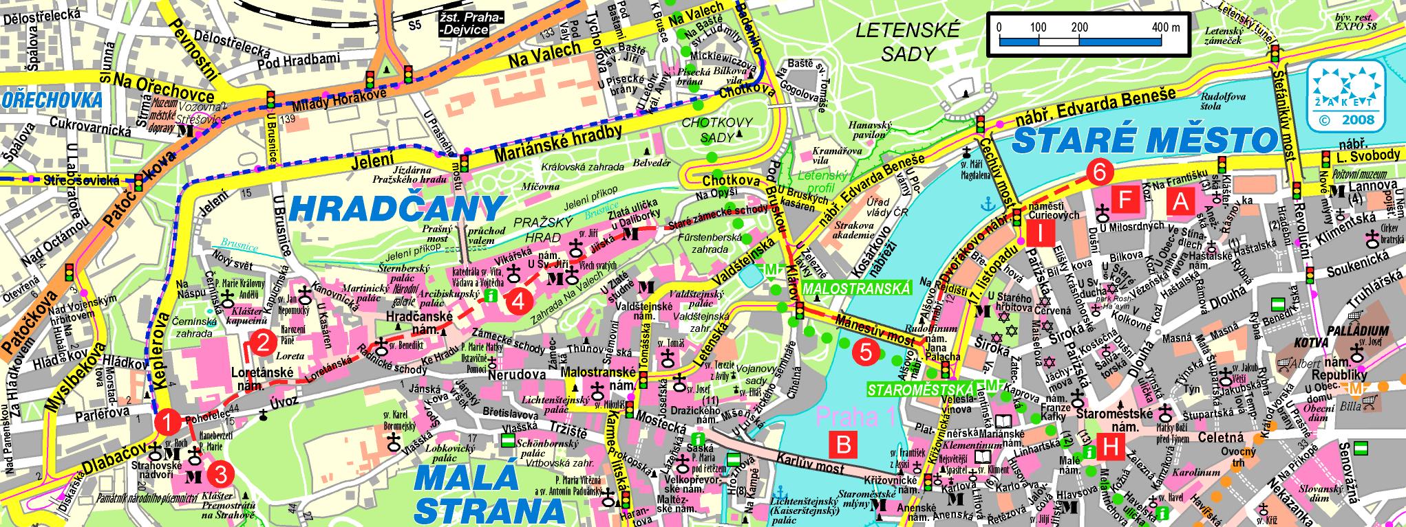 Detail of tour map